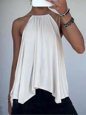 Express Cream Halter Swing Camisole
